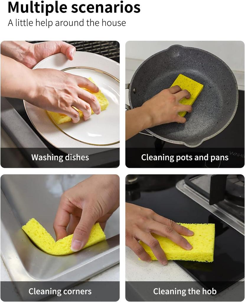 10 sztuk Compressed Wood Pulp Cotton Foaming Texture Absorbent Sponge Wodnie Pęczniejąca Gąbka z Pulpy Drzewnej Łatwe Czyszczenie Bawełna do Mycia Naczyń