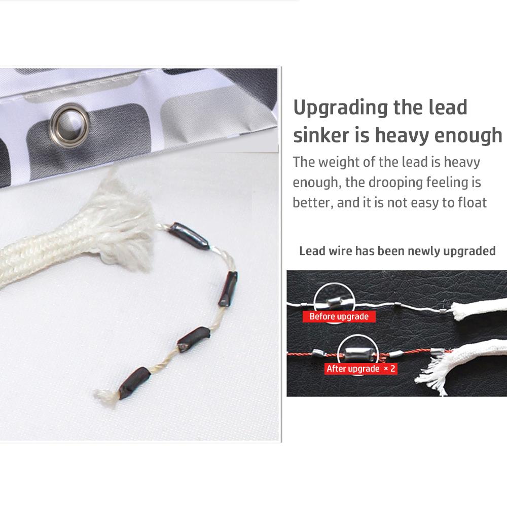 1pc Waterproof Shower Curtain Geometric Printed Bath Curtains Mosaic Pattern Polyester Cloth