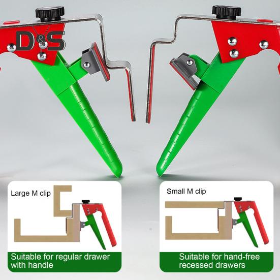Adjustable Drawer Fixing Clamp Metal Drawer Front Installation Clip Heavy Duty Universal Cabinet Mounting Clamp Carpenter Woodworking Household Tools