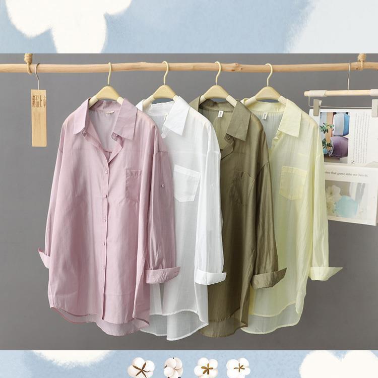 Thin Sunscreen Clothes for Women Summer Sunscreen Shirt Versatile Shirt Coat Breathable