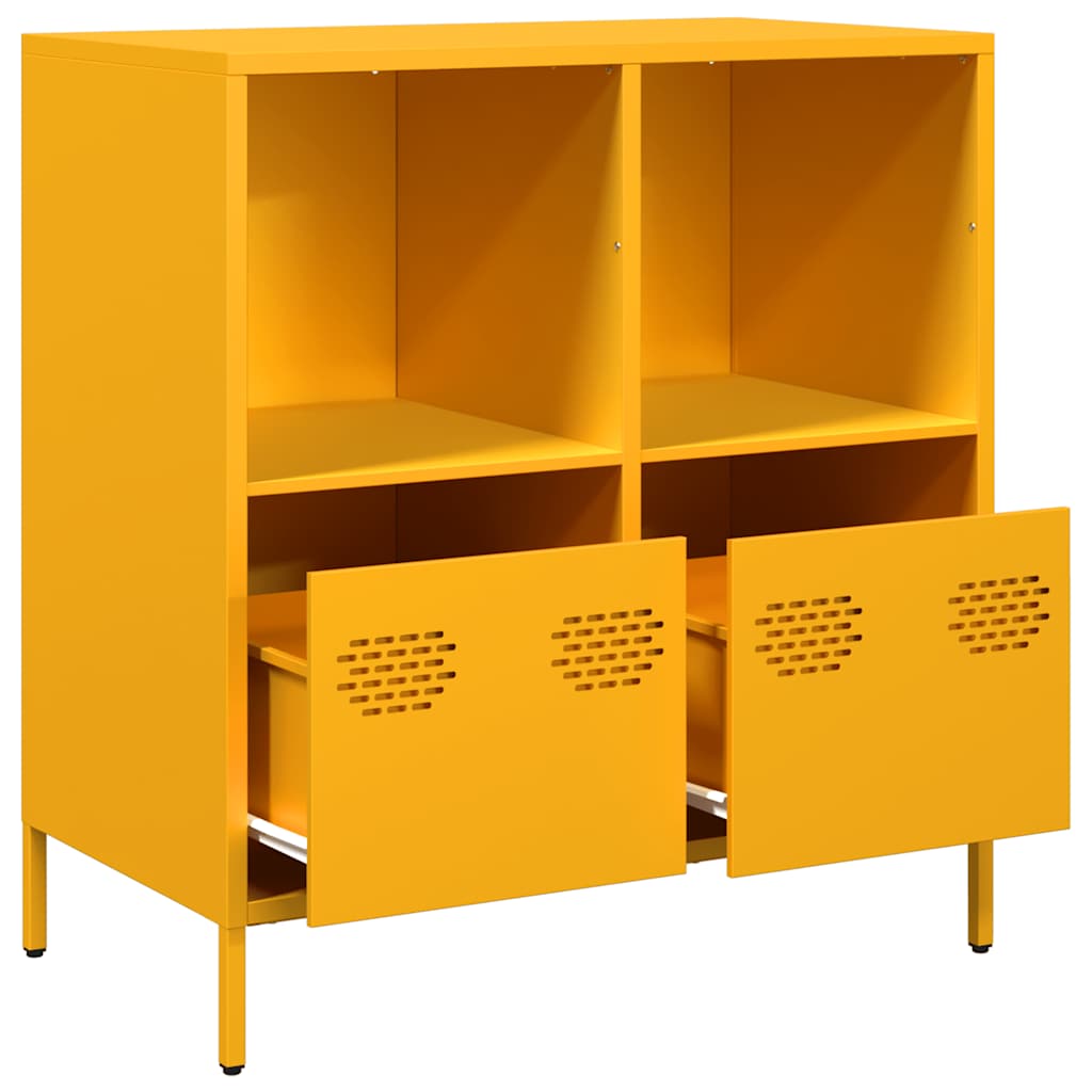 Sideboard Mustard Yellow 68 x 39 x 73.5 cm Cold Rolled Steel