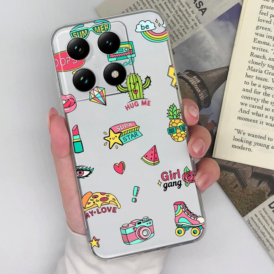 

Case For Xiaomi15T 15TPro Colorful Rainbow Giraffe Drop-Resistant Luxury Soft Transparent Back Cover For Xiaomi 15T Pro Capinha Xiaomi 15T Pro