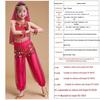 Costume Etnico Danza dello Xinjiang per Bambini - Set Performance Danza del Ventre con Pantaloni Evidenziati