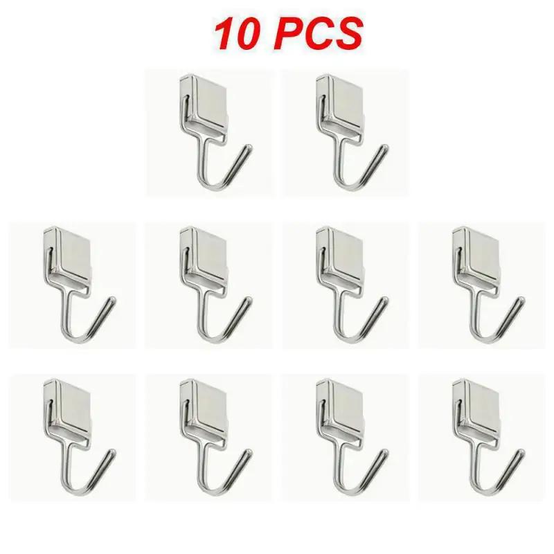 1-10PCS Strong Magnetic Hooks Multi-Purpose Storage Hooks Home Kitchen Bar Storage Hooks Key Storage Hooks Bathroom Hangers