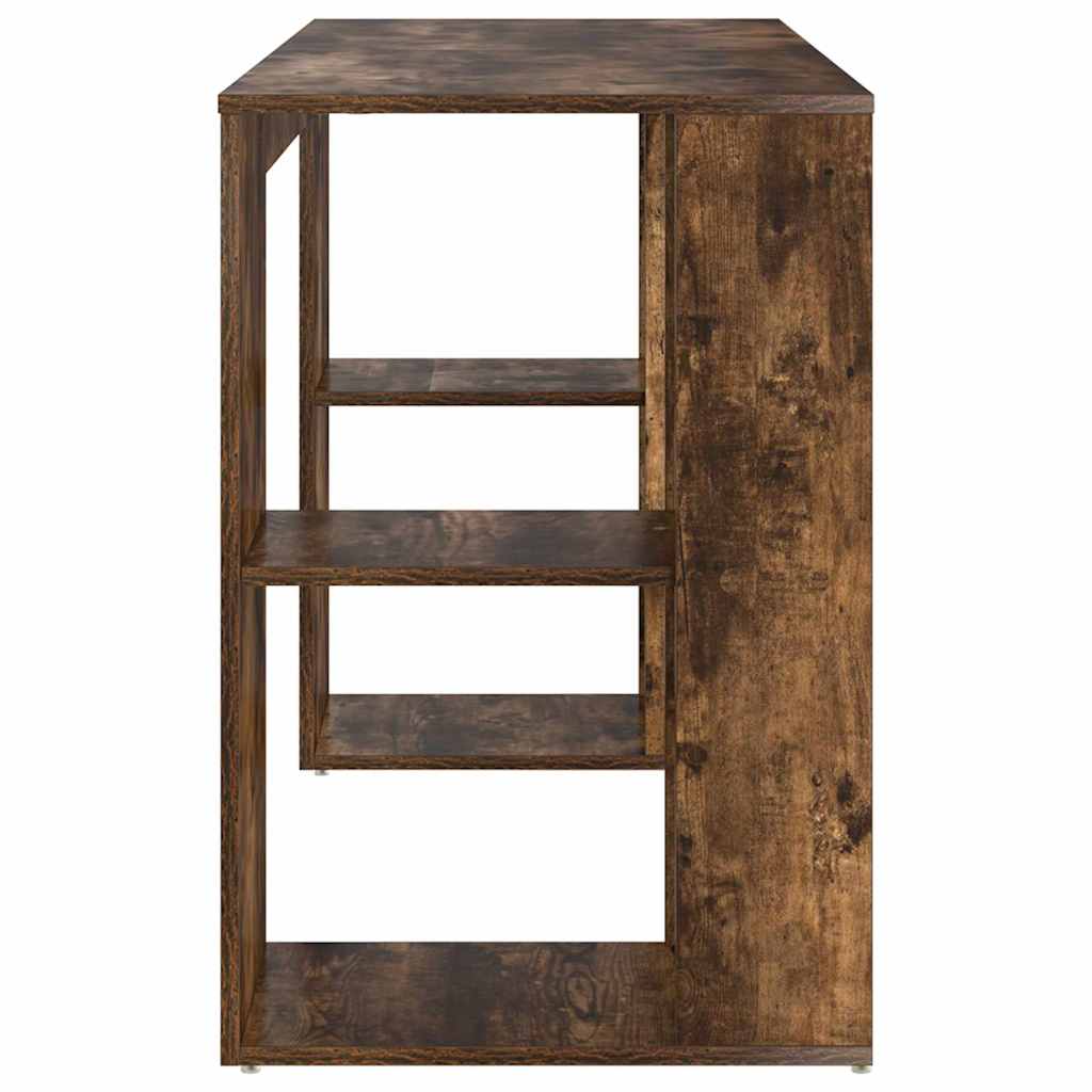 Desk Smoked Oak 130 x 50.5 x 75 cm Engineered Wood