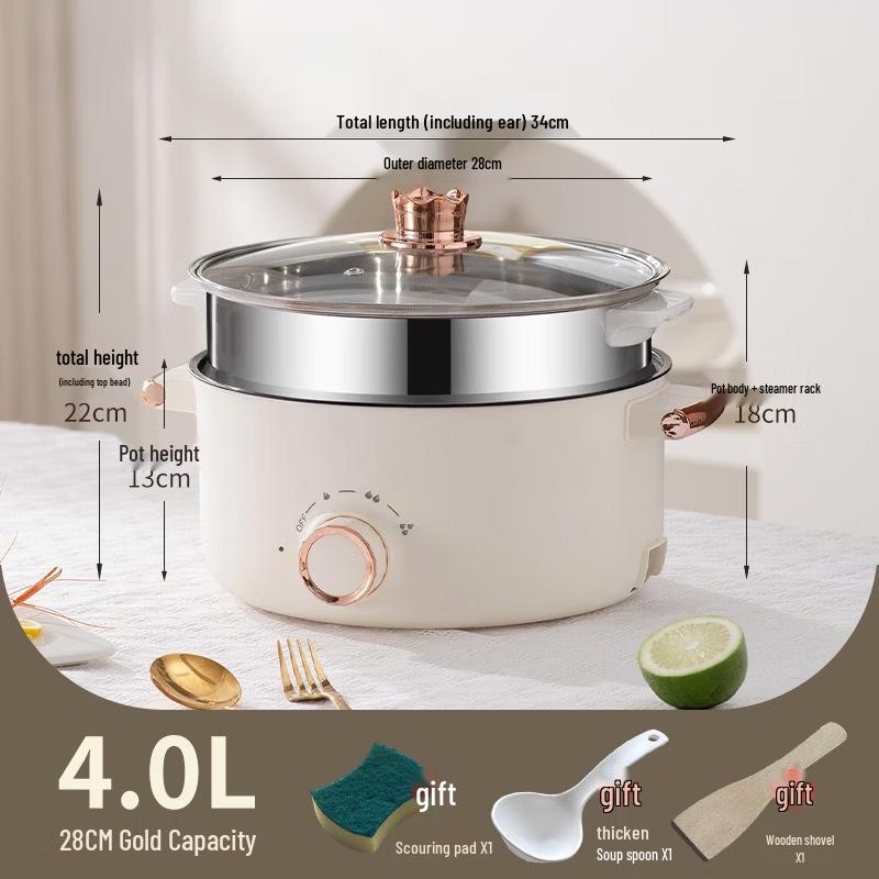 ZISIZ 28CM Multi-functional Portable Electric Pot