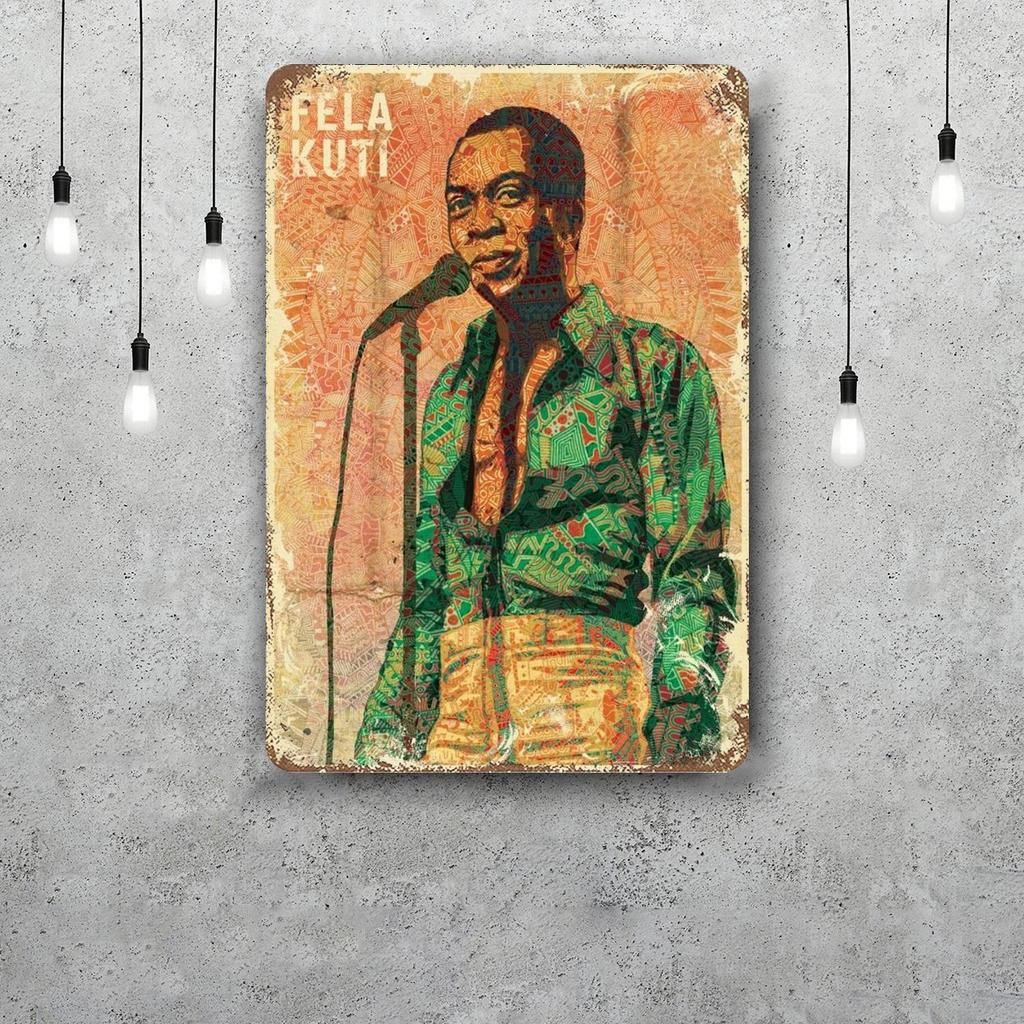 Fela Kuti Metal Signs wall decor Vintage Tin Signs Captain Metal Poster Decor for Bar Pub Club Wall Decoration