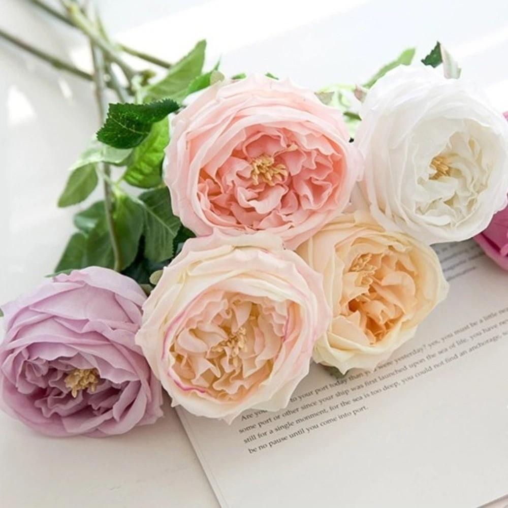 Realistic Simulated Rose Lifelike Texture Artificial Flowers Silk Rose  for Bridal Bouquets