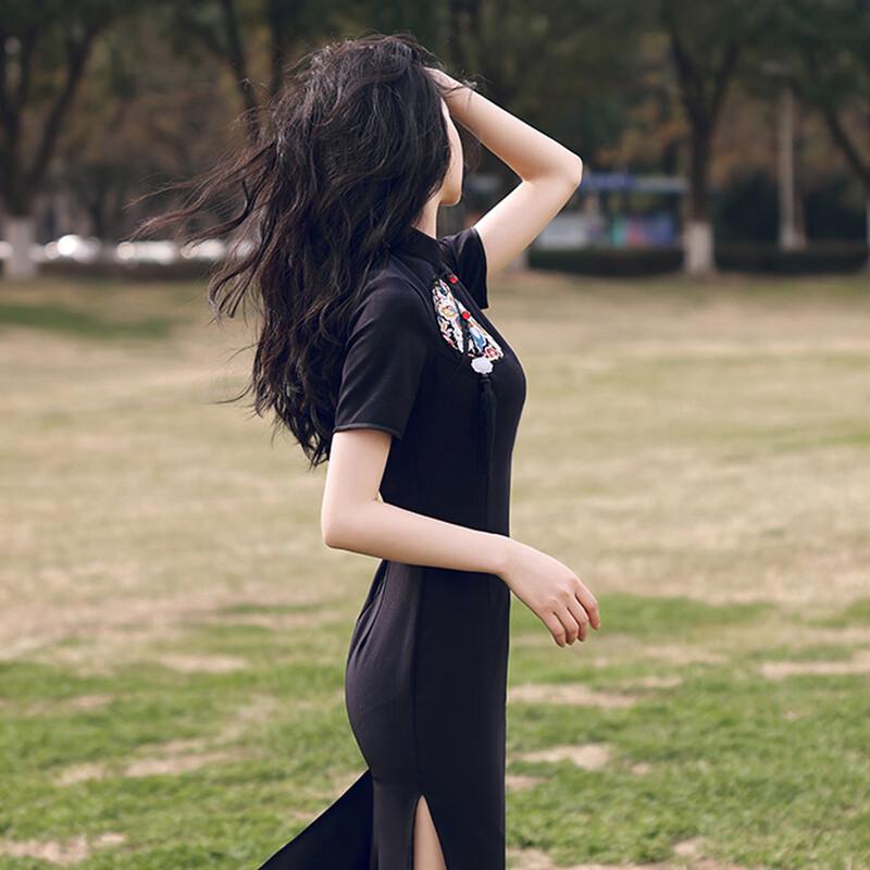 JK&JS Modern Chinese Style A-Line Qipao Dress