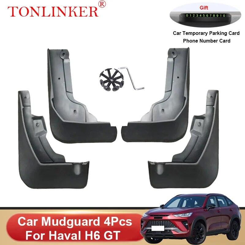 

Автомобильное крыло TONLINKER для Great Wall Haval H6 GT H6GT 2022 2023-брызговики, передние и задние брызговики, аксессуары 4 Pcs Black B