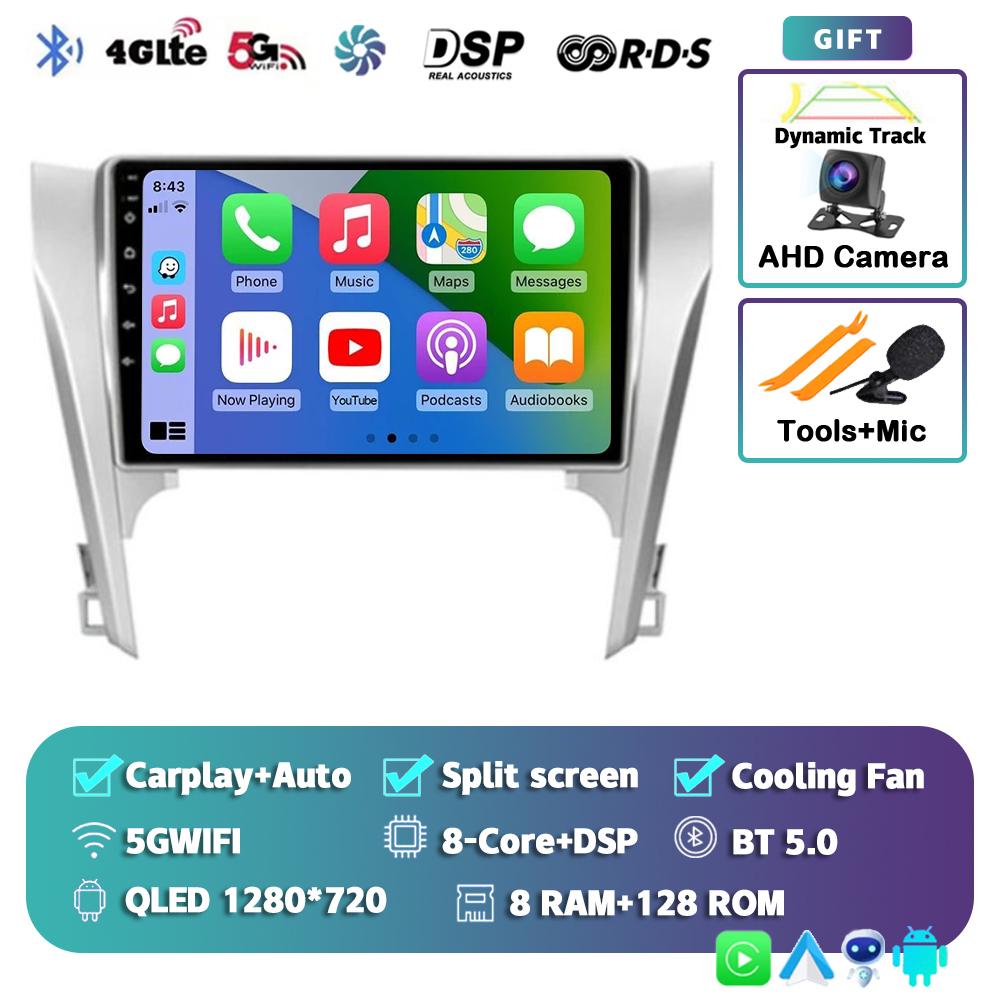 Android 14 Carplay Auto For Toyota Camry 7 XV 50 55 2011-2014 Car Radio Multimedia Video Player Navigation Stereo GPS No 2din 4G