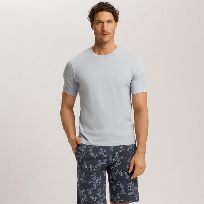 Hanro ShorT Sleeve T shirT  75050 whiTe Topaz 