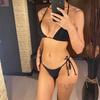 3PCS With Hollow Out Skirt Halter Bikini Female Swimsuit Women Swimwear Three-pieces Bikini Set Bather Bathing Suit Swim