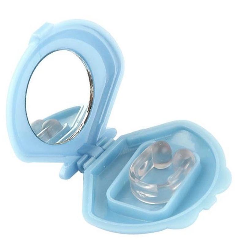 Anti Snoring Nose Clip Silicone Mini Snore Stopper Breathing Corrector for Quiet Sleep Comfortable & Reusable