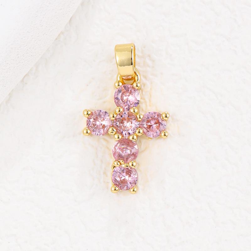 Exquisite Copper Micro-Plated Gold Birthstone Pendant for Every Month