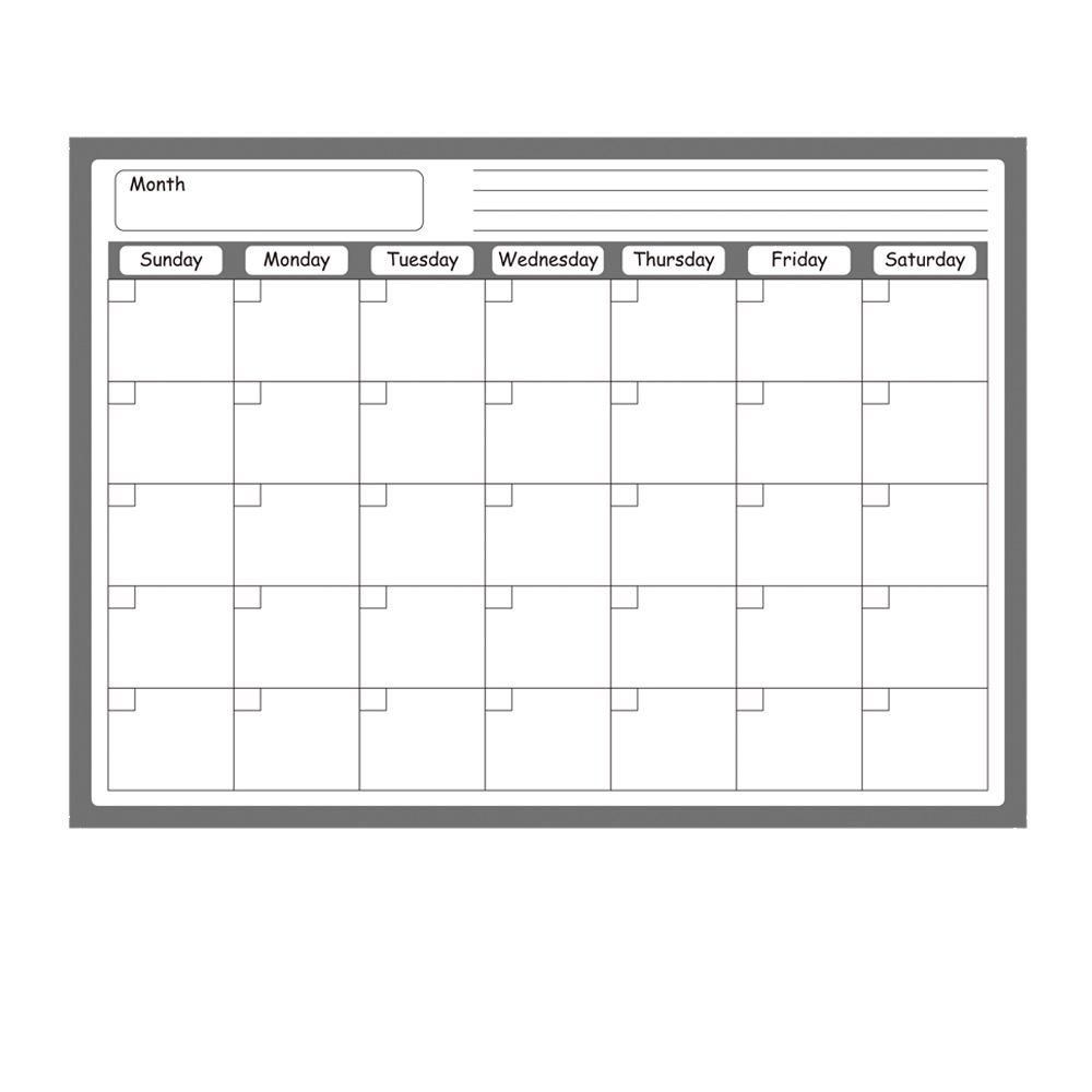 Calendario Mensile Magnetico e Lavagna Bianca Cancellabile per Frigorifero