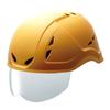 Midori Anzen SCL400VS Yellow Light Work Chemical with Ventilation Holes and Shield Helmet, PE, Resistant,