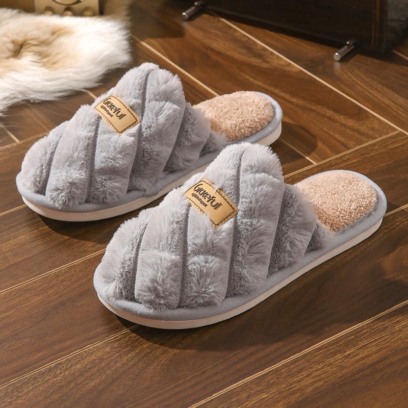 Women's Furry Non-Slip Postpartum Winter Cotton Slippers