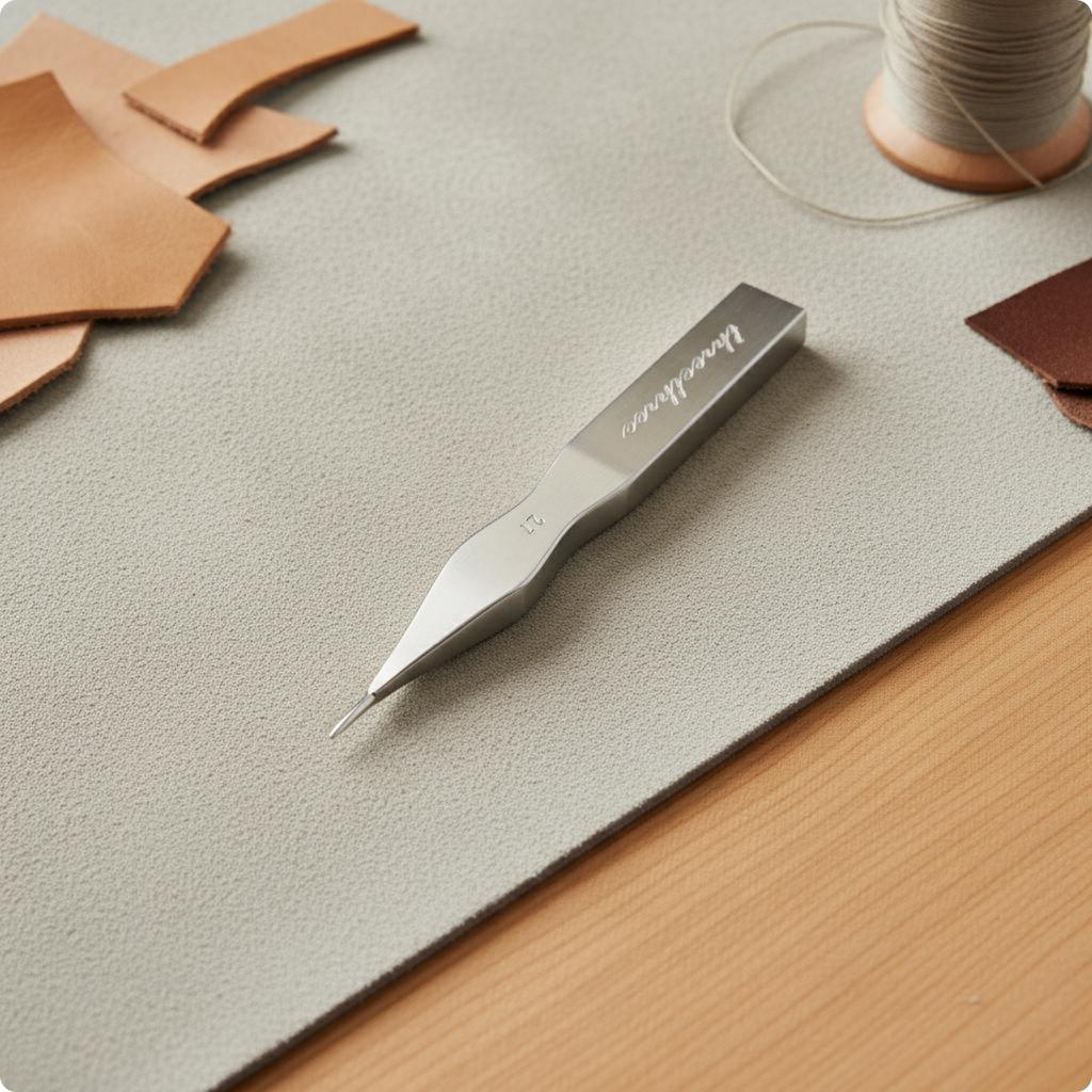 4 Pieces Hex Pricking Iron Easy to Use Leather Stitching Punch Pricking Iron Set Long-Lasting Leather Punch Set Hand Sewing