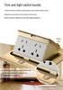 Gold Copper 145 Euro & Australian Standard Double Pop-up Floor Socket