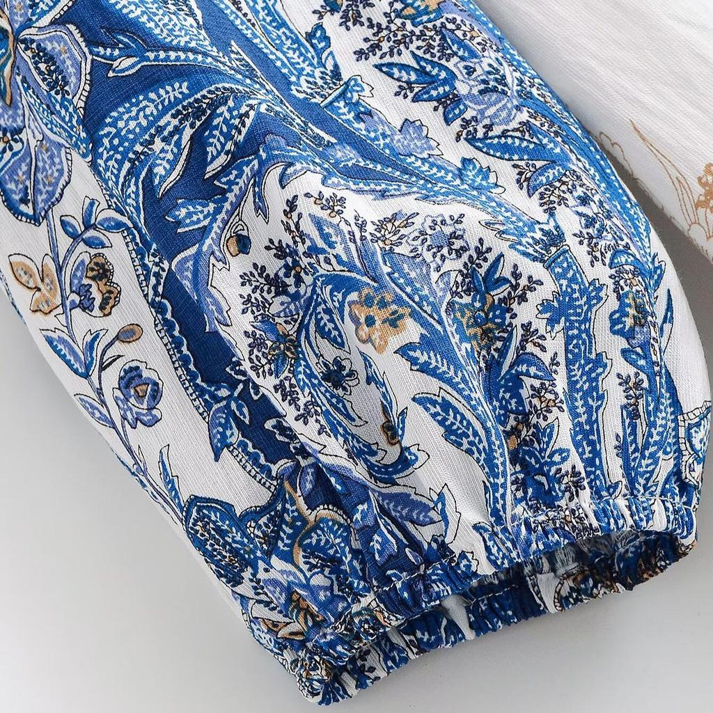 Bohemian Ethnic Beach Dress: 2026 Spring Casual Loose-Fit Printed Dress