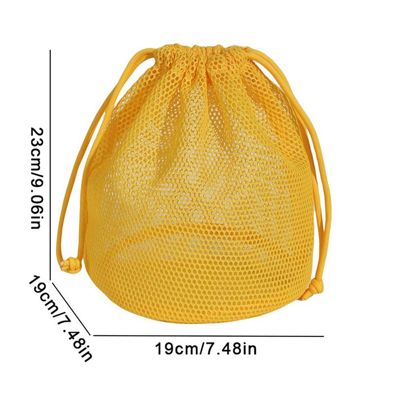 Travel Large Capacity Mesh Nylon Cosmetic Bag Organizer Foldable Casual Mesh Drawstring Bags Rope Bundle Pocket Swim Washing Bag
