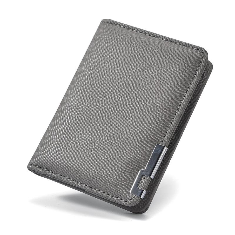 Men’s PU Leather Bifold Wallet Slim Short Wallet Business Card Holder Cash Pocket ID Window Minimalist Wallet for Men Gift Idea