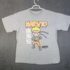 Naruto Shippuden Shirt Mens Large Heather Gray 8-Bit Pixel Art Anime Graphic Tee Unisex T-Shirt