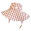 Fashionable Reversible Plaids Sun Hat Oversized Brims Fisherman Cap For Outdoor Activity Beach Trip And Street Headwear