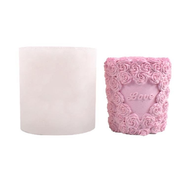 Valentine's Day Candle Silicone Mold for Handmade Chocolate Decoration Mould