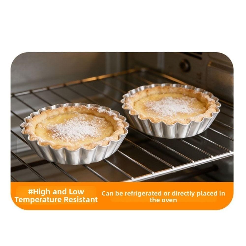 Nonstick Pizza Baking Pan Edge-patterned Tart Pan Easy Clean Egg Tart Molds  Pastry Making