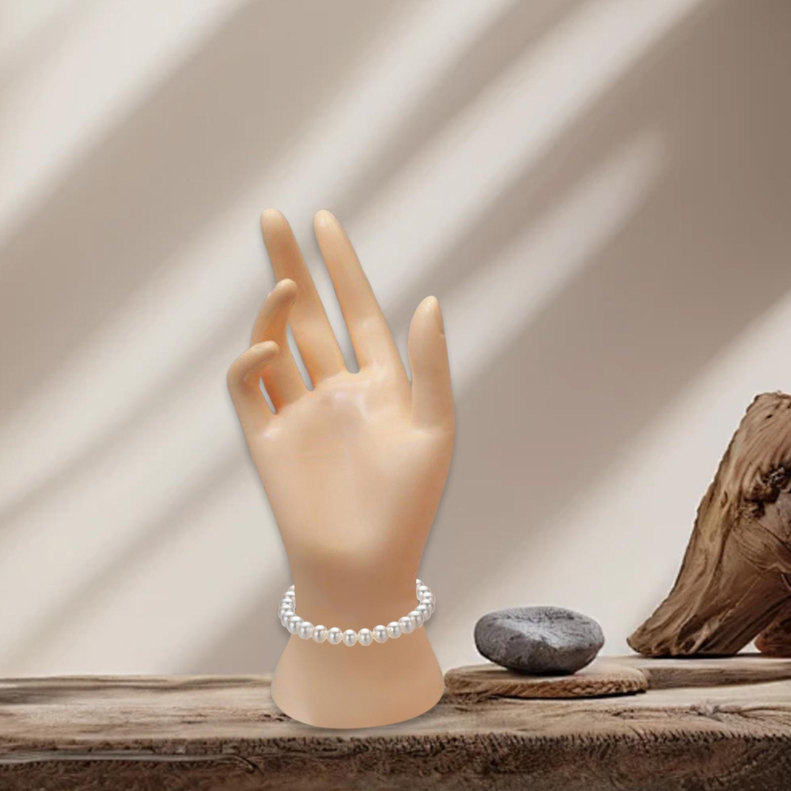 

Female Mannequin Hand Display,Jewelry Display Holder Fashion Model for Watch Finger Skin