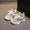 Girls' Sports Shoes Anti Slip Soft Sole Sequin Shinny Butterfly Cute Tennis Running Shoes Princess Shoes Baby Girls