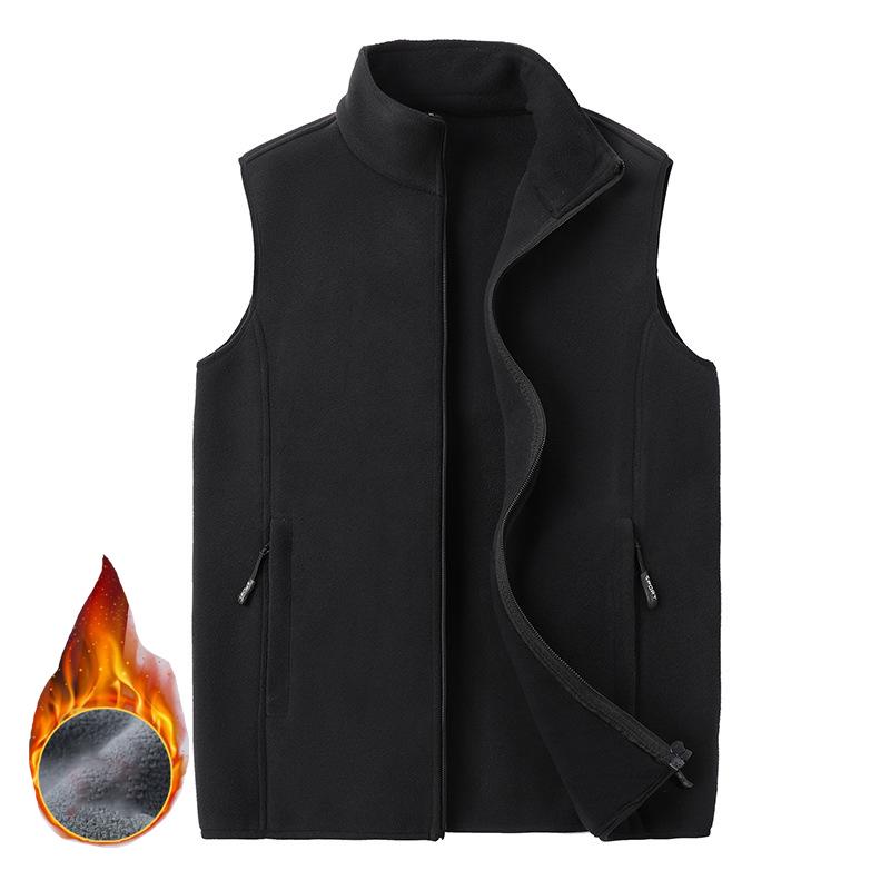 

Большой размер 8xl осенне-зимняя модная однотонная жилетка мужская большого размера безрукавка мужская жилетка свободная повседневная спортивная куртка 6XL чёрный