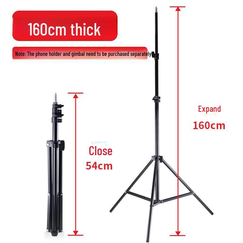2,1 m Fotostativ och 1,6 m Teleskopiskt Golvstående Fyllnadsljus för Fotografering med Mobiltelefon