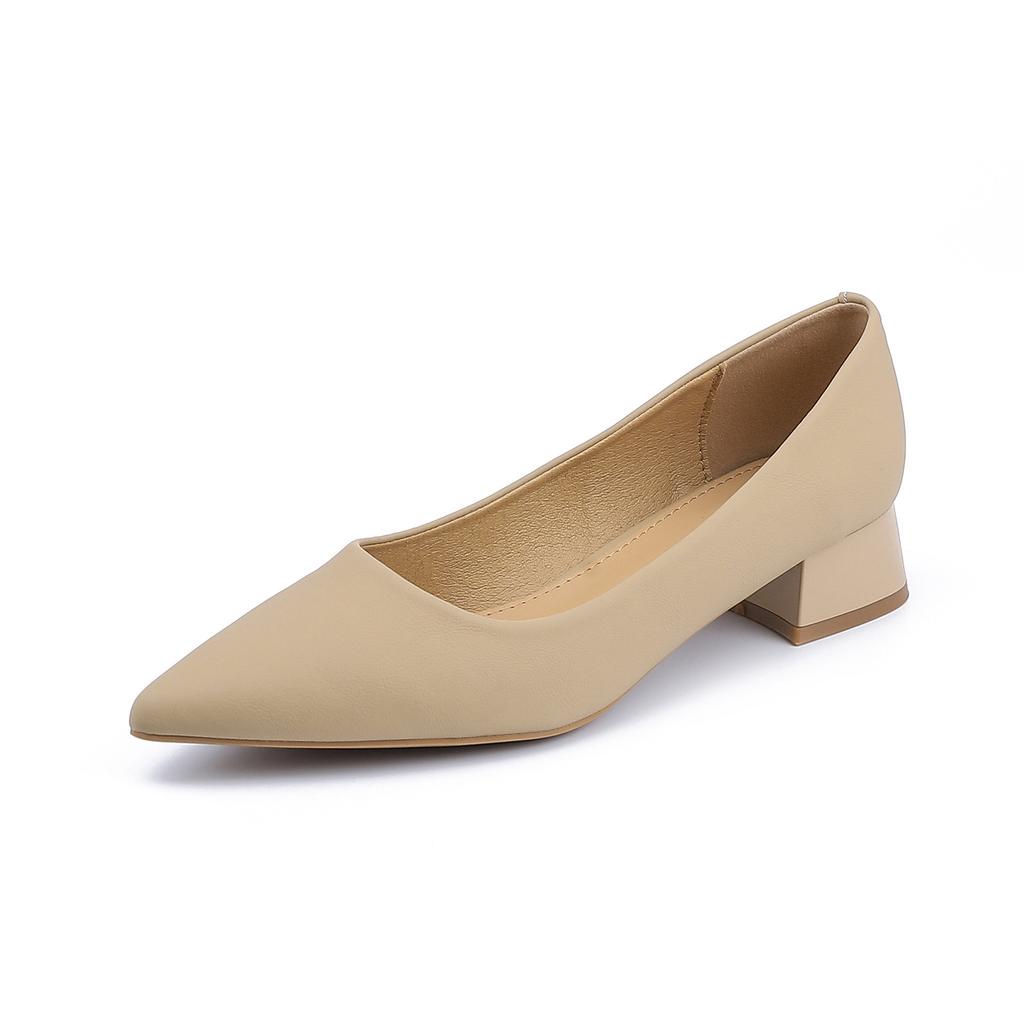 Grape mother fashion single shoes women's outer wear high sense French heels spring new high heels women's thick heel high sense