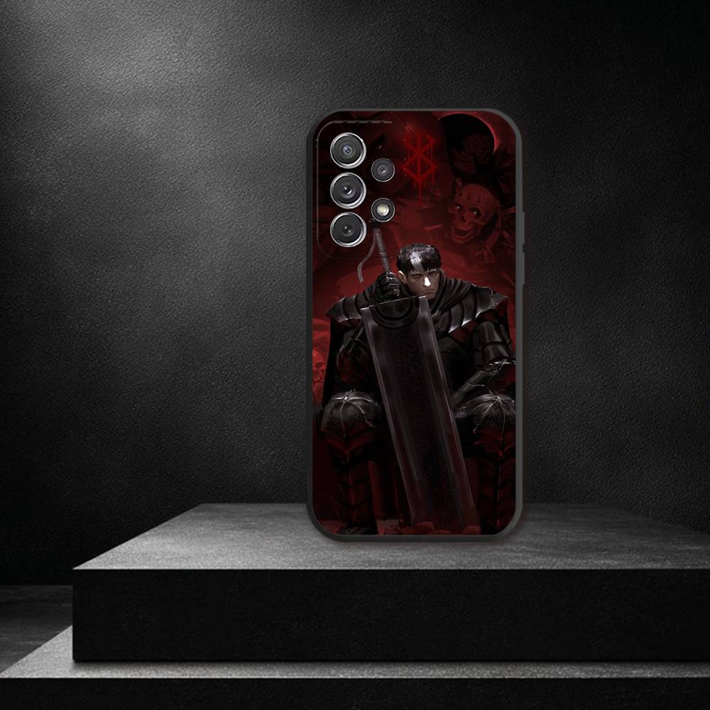 Anime B-Berserk GutS Phone Case For Samsung S 25,24,23,22,30,21,10,9,Ultra,Plus,Lite,FE,4,5G Black Soft Case