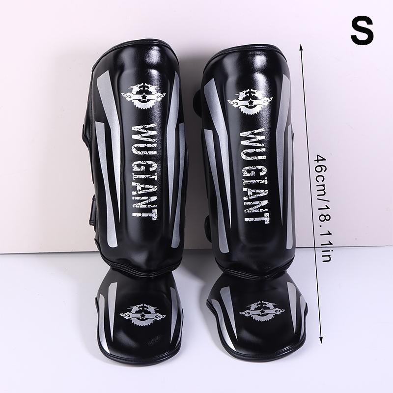 

1 пара накладок на голень для кикбоксинга и бокса, для муай-тай, боевых искусств, саньда, ушу, защита ног, для тхэквондо, ММА, файтинга, защита лодыжек S