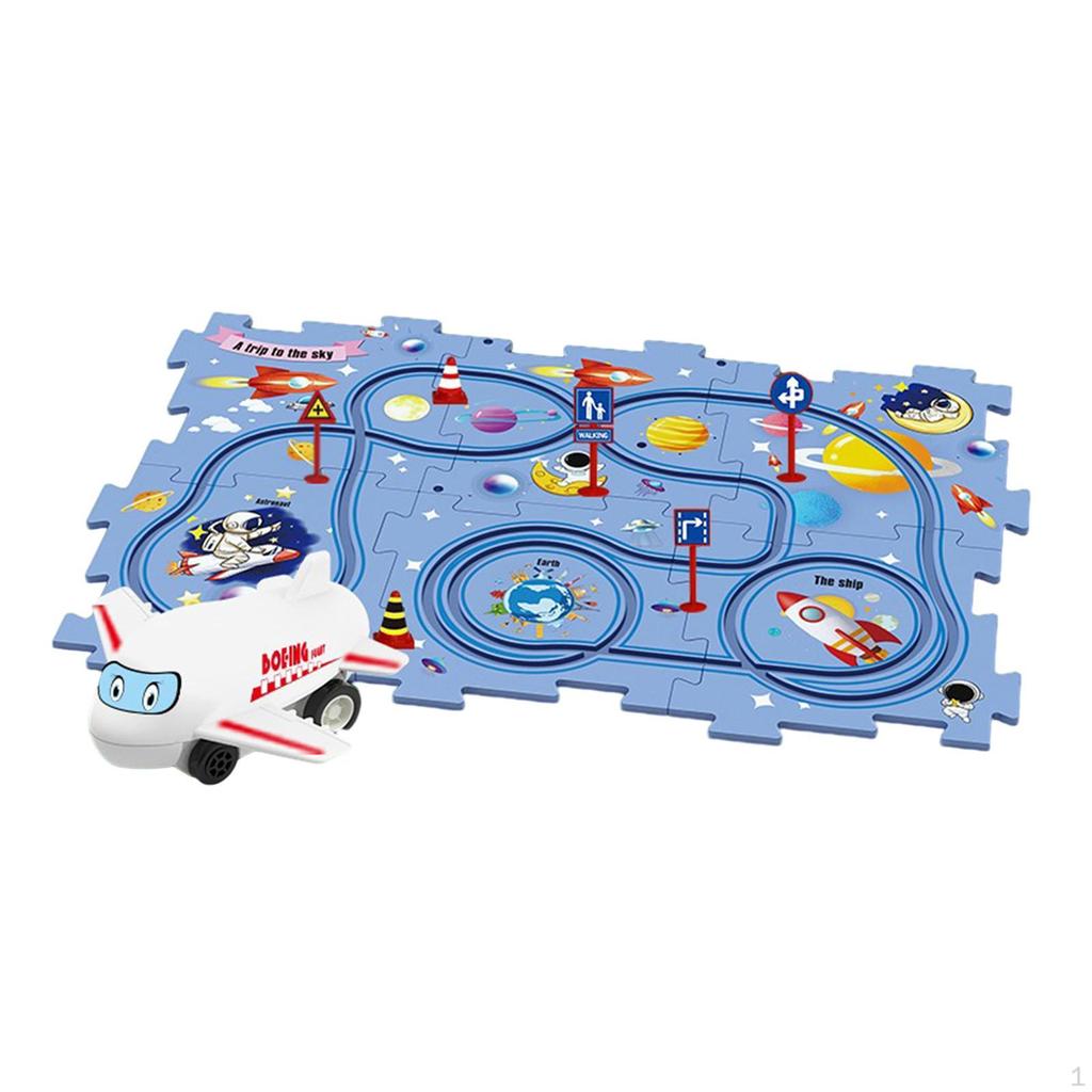 City Road Puzzle for Kids Puzzles Track Play Set Building Blocks Girls