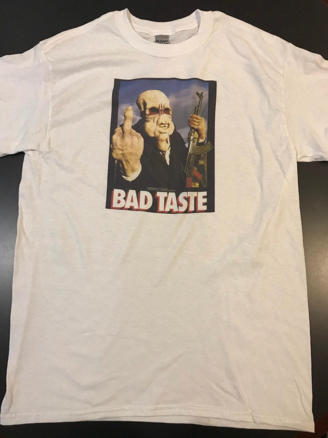 Bad Taste funny horror retro white t-shirt XXL
