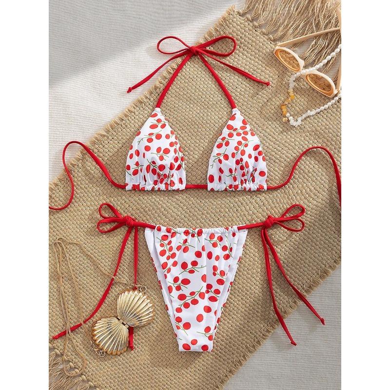 Sexy Micro Bikini Women Swimsuit 2026 Trend Two-piece Thong Bikini Set Lace Up Beach Wear Female Swimwear for Woman Bathing Suit