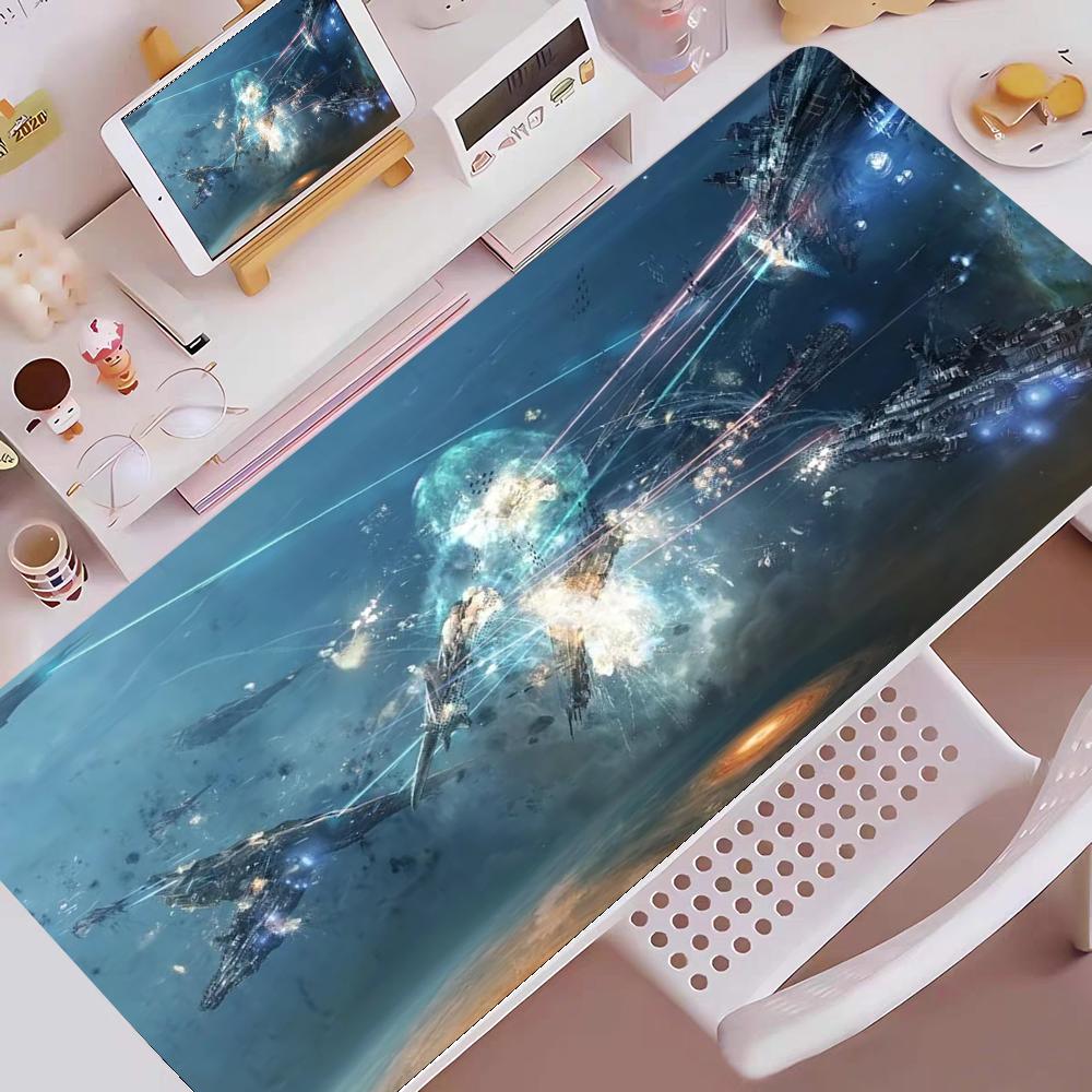 Space War Mouse Pad Gaming Mouse Pad Mouse Pad with Edges and NonSlip Rubber Base Extended Mouse Pad