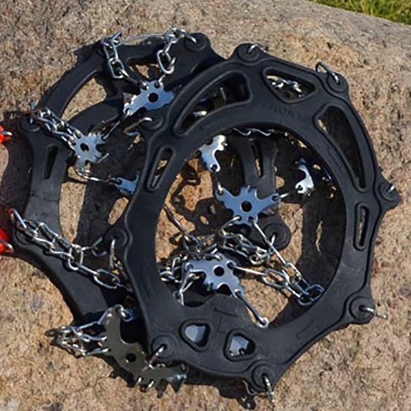 Ice Teeth 18 Snow Crampons Antislip Climbing Gripper Shoe Covers Cleats Spike