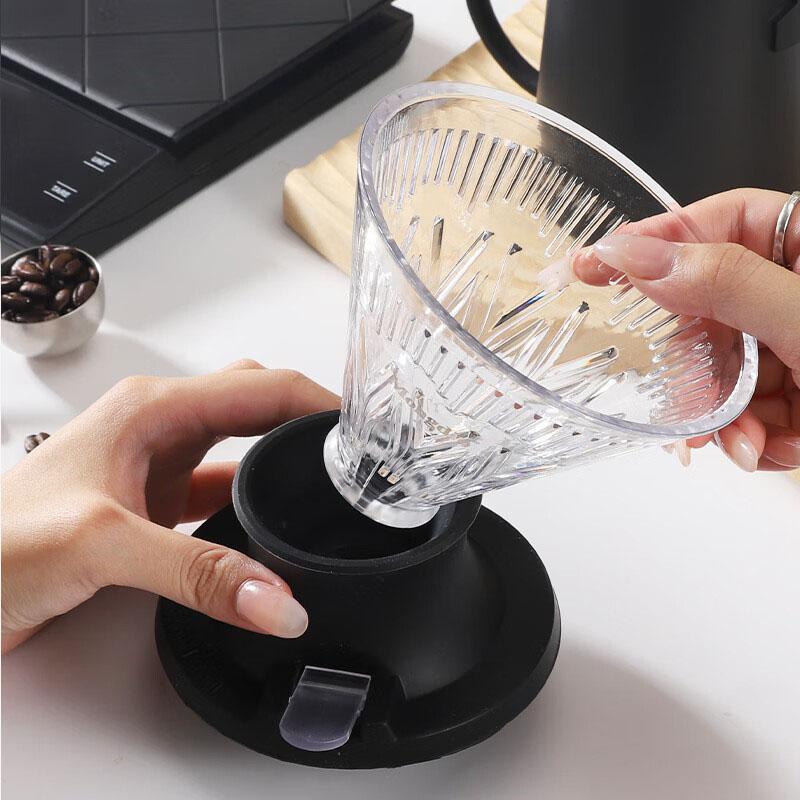 Cana Filtru Cafea reutilizabilă tip picurare filtru hârtie cafea preparată manual imersie vas filtru în formă de V pâlnie cu comutator
