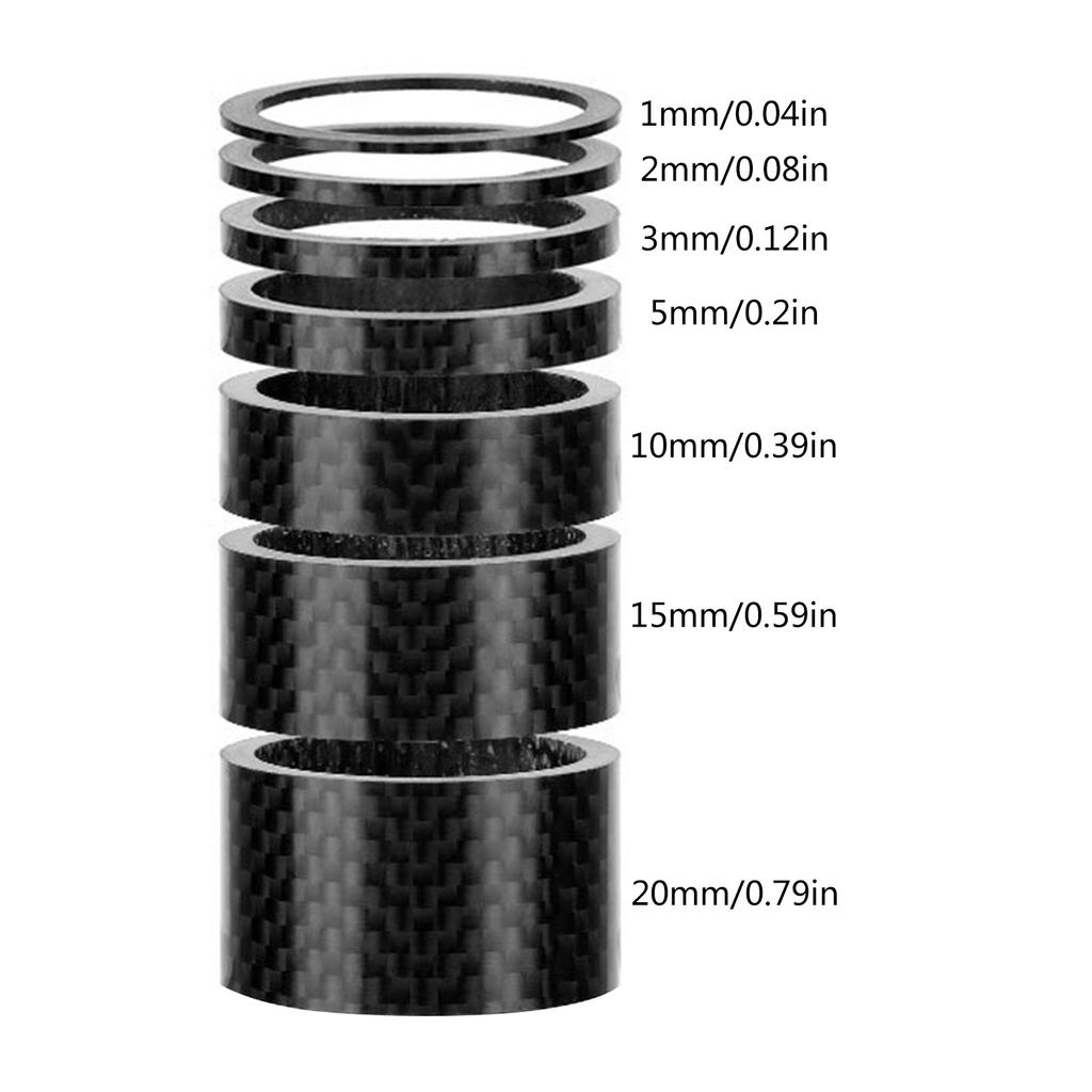 Bike Front Fork Headset Spacers Headset Washer Carbon Fiber Bicycles Headset Spacers Threadless Bicycles Front Stem Fork