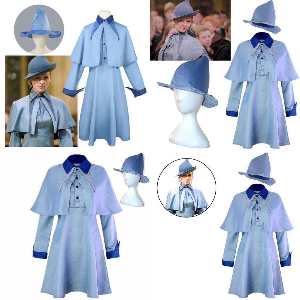 Harry Potter Beauxbatons School Uniform Fleur Delacour Costume Set For Cosplay
