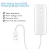 2Pcs Tuya WiFi Smart Water Leak Sensor Remote Monitoring Water Overflow Level Detector 80dB Sound Alarm System