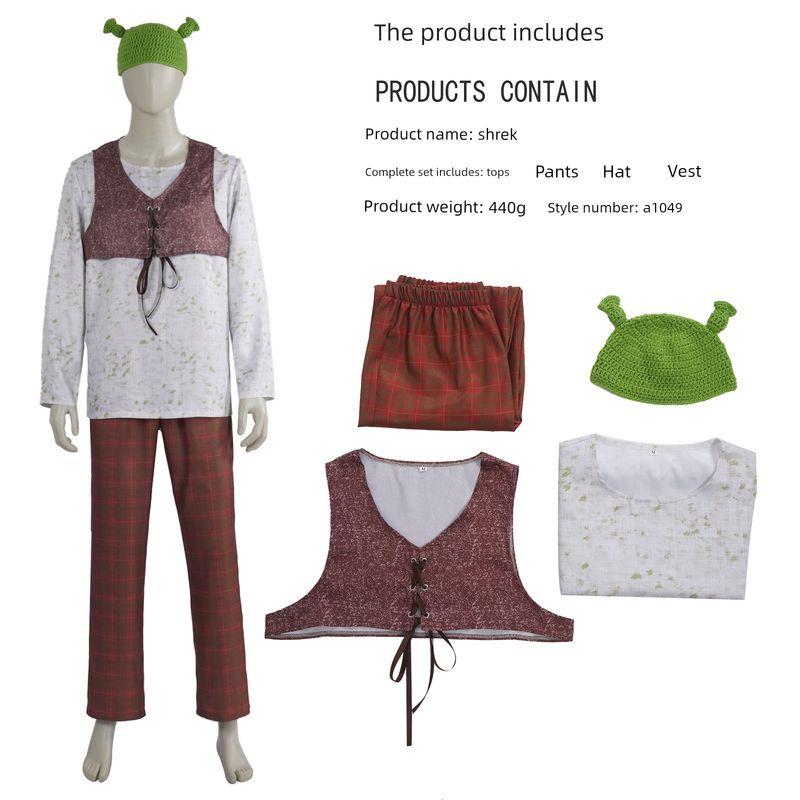 Shrek Principessa Fiona Costume Cosplay Principessa Fiona Vestito Lungo Verde Costume Cosplay