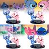 Entzückende Anime Stitch Angel Paar Figuren Pvc Modelle Perfekt für Autodekoration