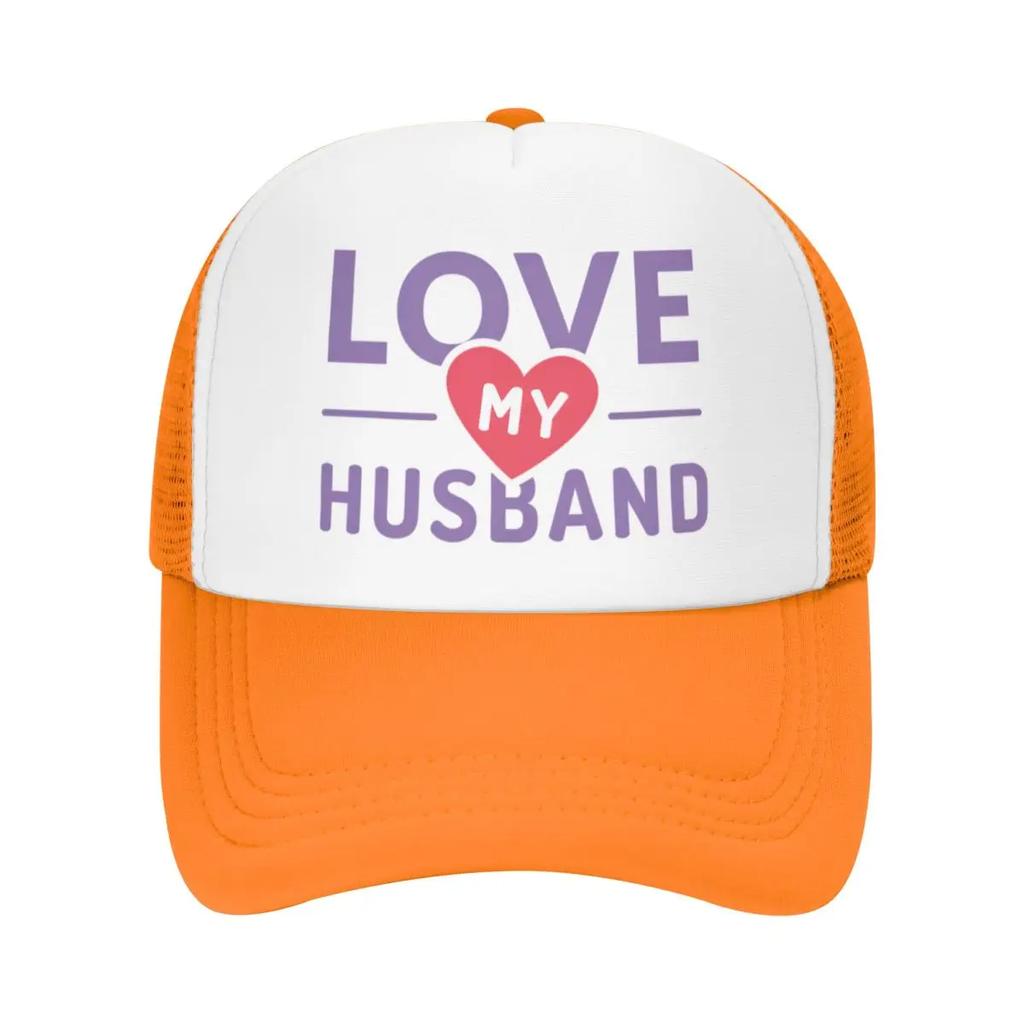 Custom I Love My Husband Baseball Cap Hip Hop Women Unisexs Adjustable Trucker Hat Autumn Personalized Dad Hat